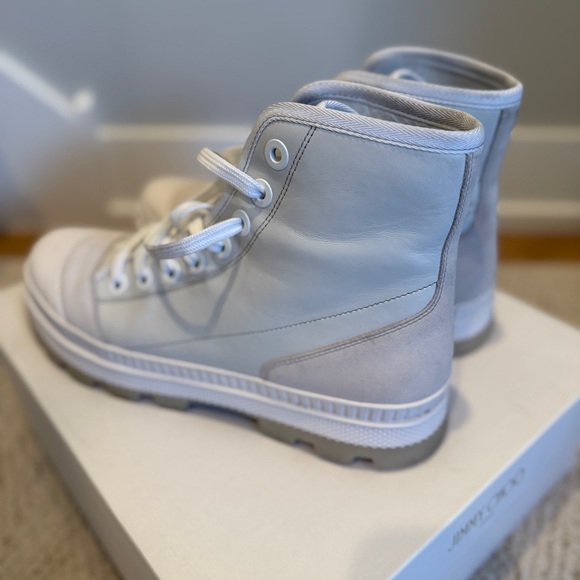 EUC JIMMY CHOO Men’s Nord Sneaker Boot US 11 EU 44 White - Picture 5 of 10